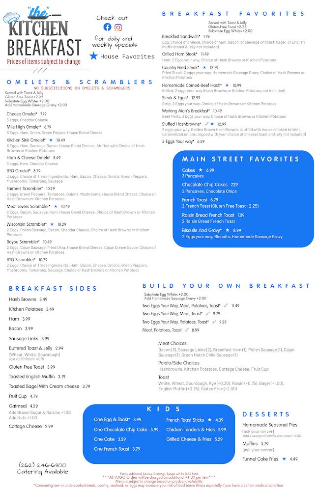 "the" Kitchen Menu image 1